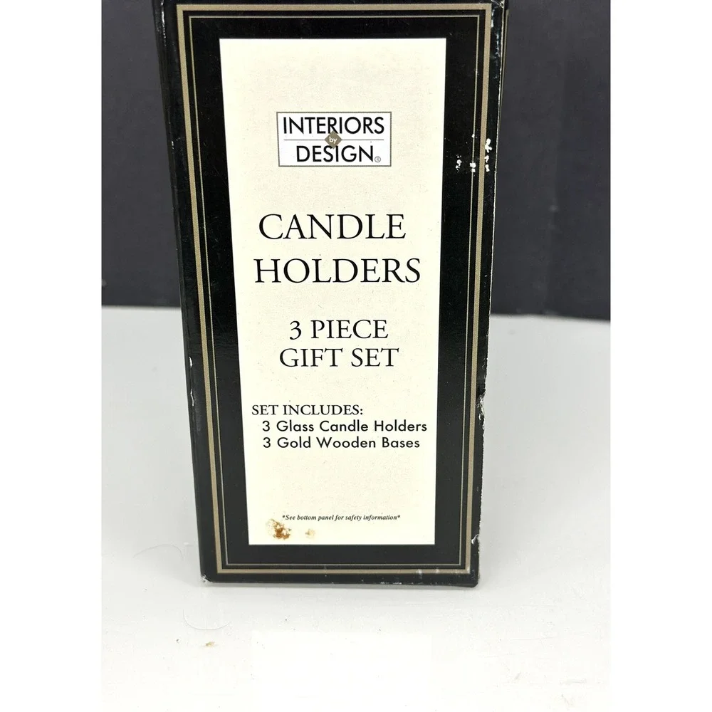 Candle Holders 3 La piece LIVE LAUGH LOVE Gift Set Interiors by Design 2013